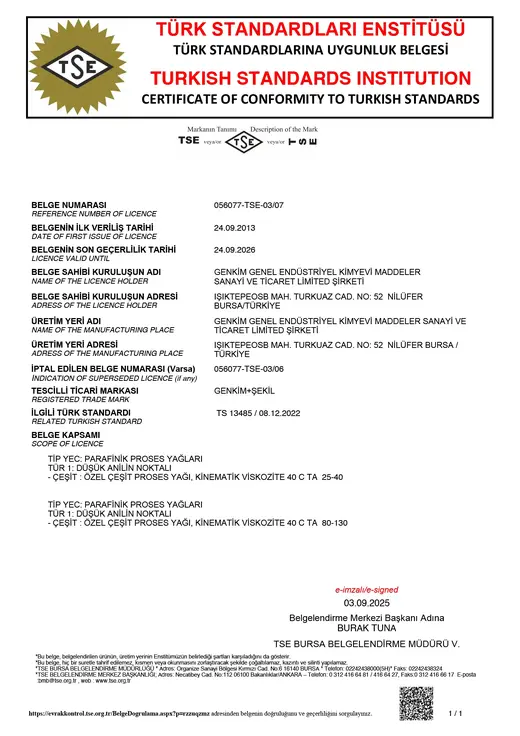 TSE 13485 sertifikası
